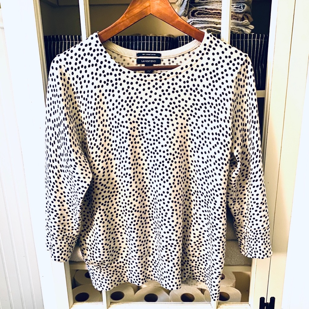 Land’s End polka dot tippi sweater